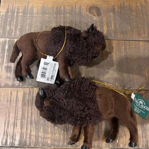 Kurt Adler Brown Bison Ornaments